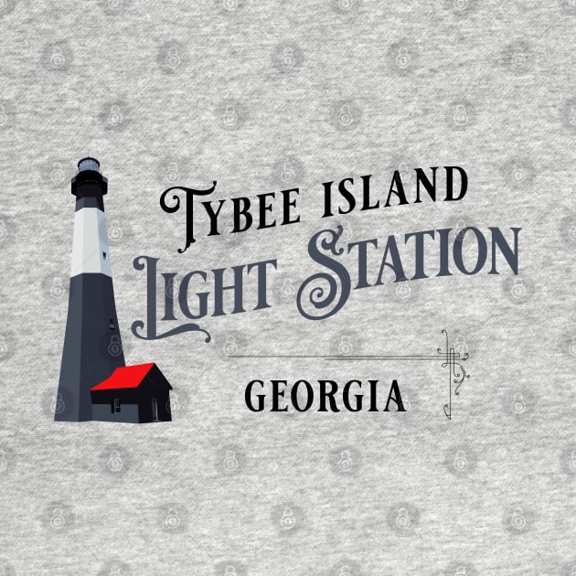 Tybee Island Light Station Georgia Vintage Style by TGKelly